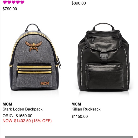 MCM HANDMADE STARK LODEN BACKPACK LIMITED EDITION