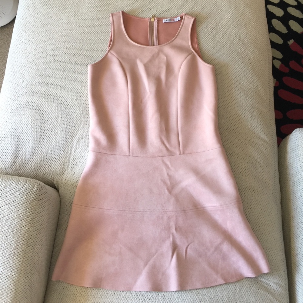 Brand new faux suede light pink dress. Size XS