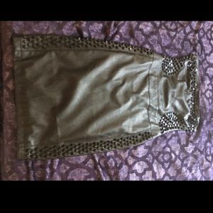 Celeb boutique Leather studded mini