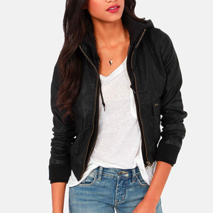 OBEY Propaganda Leather Jacket Hoodie