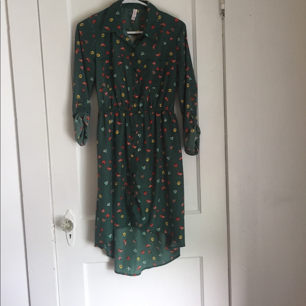 High low flower patterned dress