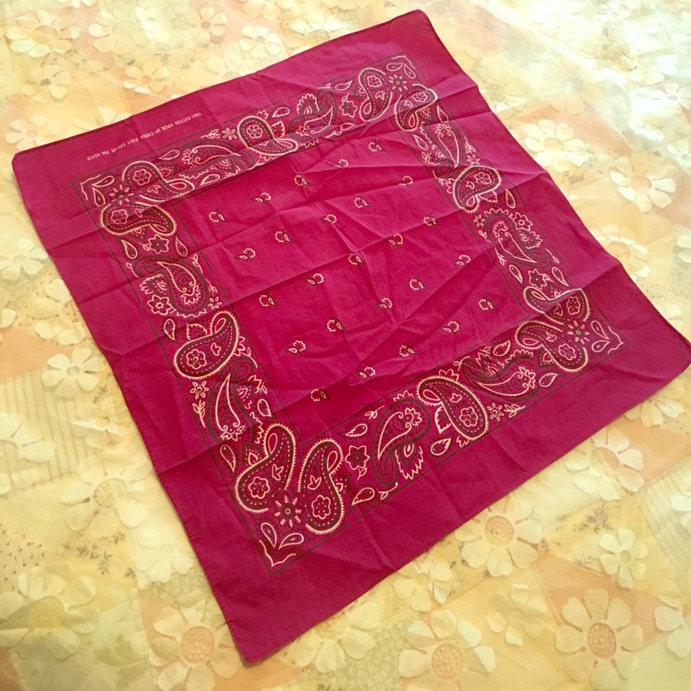 Purple bandanna print tube top mask scarf