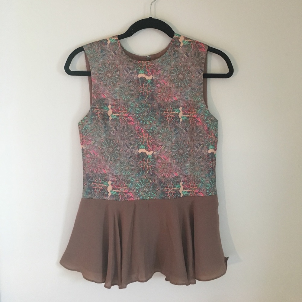 Whitney Eve Silk Peplum Top