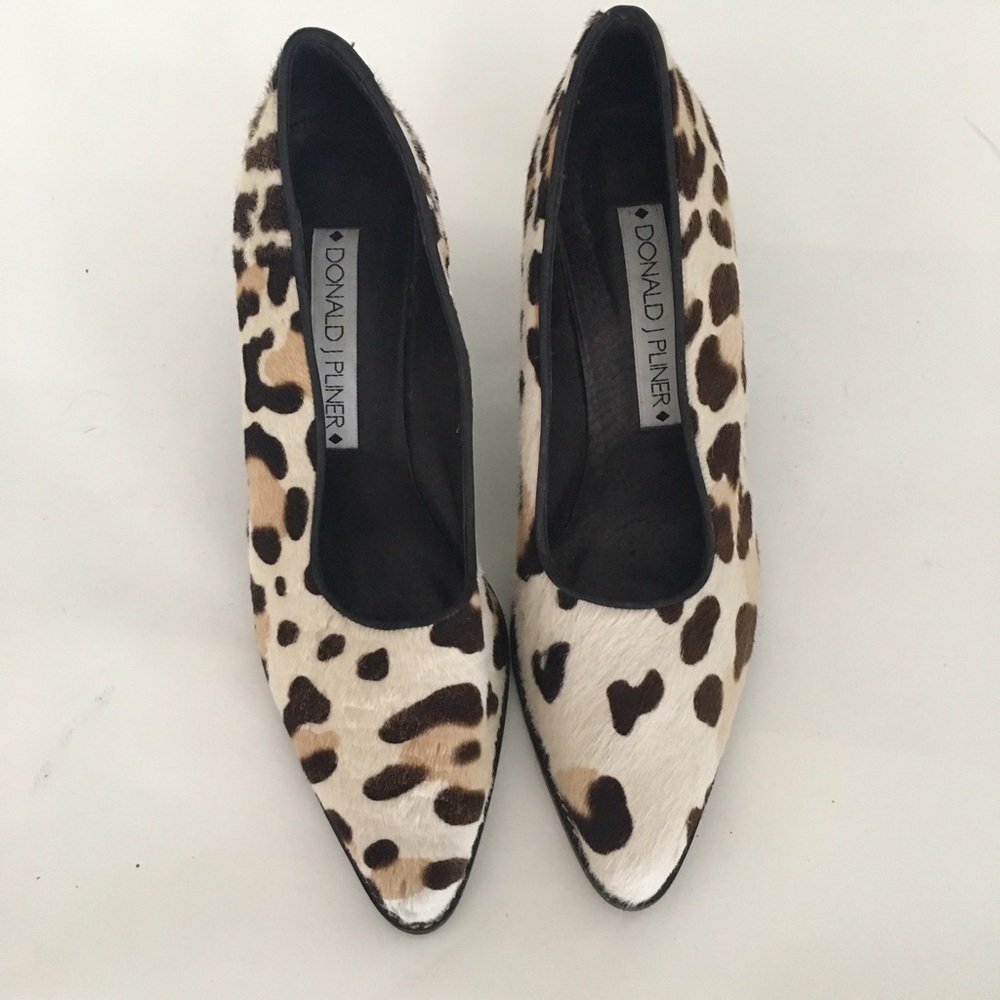 Donald J Pliner Leopard Fur Heels