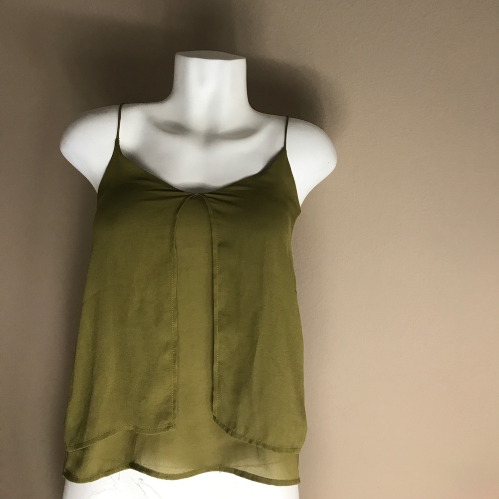 H&M Army Green mesh Blouse
