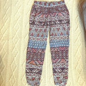Patterned Parachute Pants