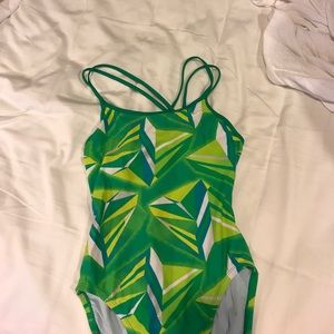 green nike one piece swimsuit