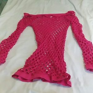 Pink Fish Net Top