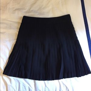 Black Pleated J. Crew Skirt