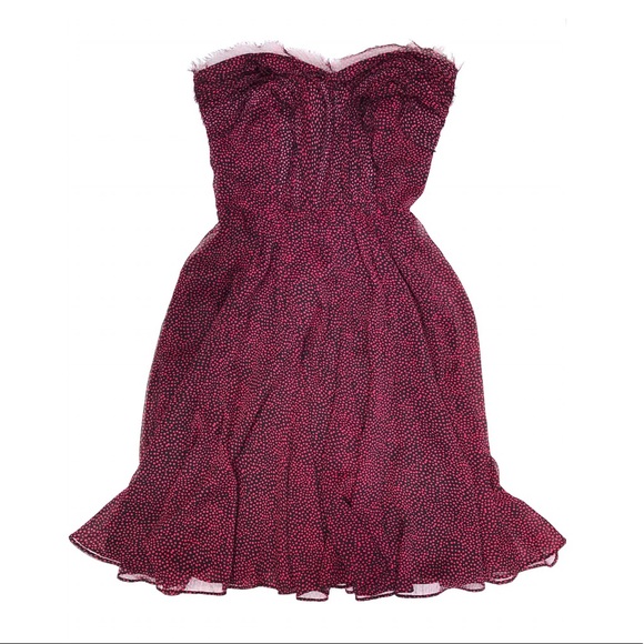 MM Couture Red Dot Sweetheart Strapless Dress M - Picture 7 of 7