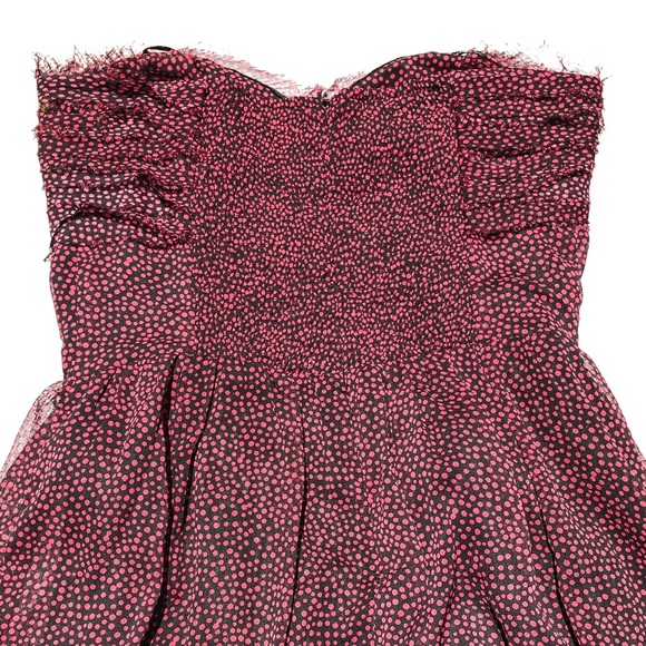 MM Couture Red Dot Sweetheart Strapless Dress M - Picture 6 of 7