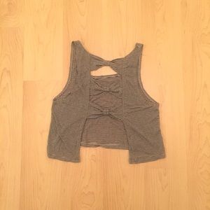 Brandy Melville tank top with bow cut outs