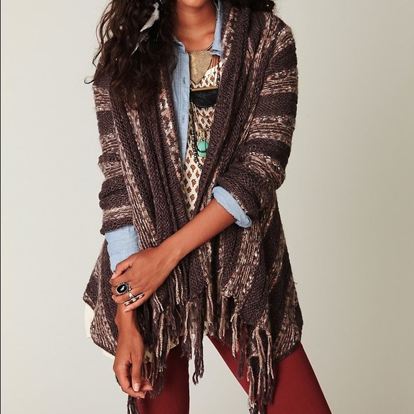 Free People Sweaters - Free People Marled Fringe Cardigan