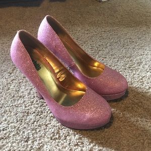 Sparkly pink heels