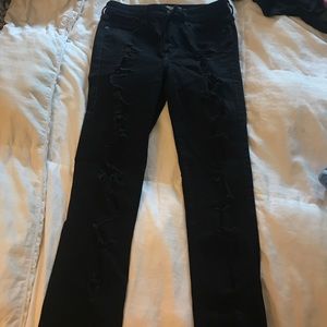 Abercrombie distressed black jeans