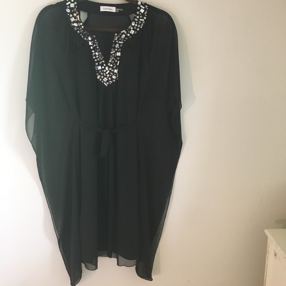 Chiffon Tunic with Rhinestones