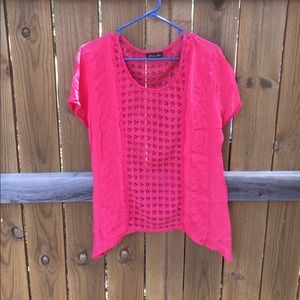 Barely worn beautiful knit coral shirt!