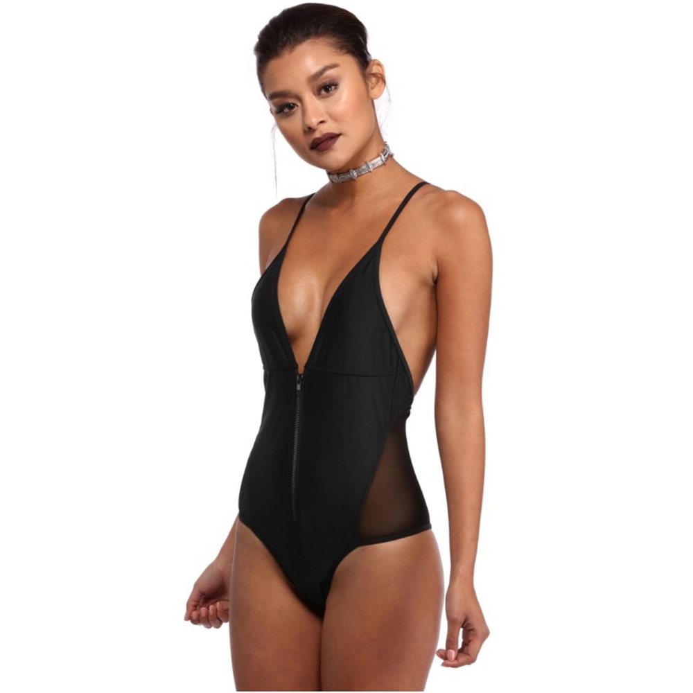 NEVER WORN Zipped Bathing Suit