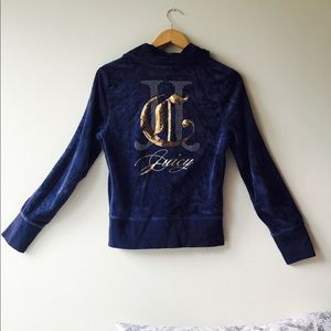 vintage navy blue Juicy Couture tracksuit top