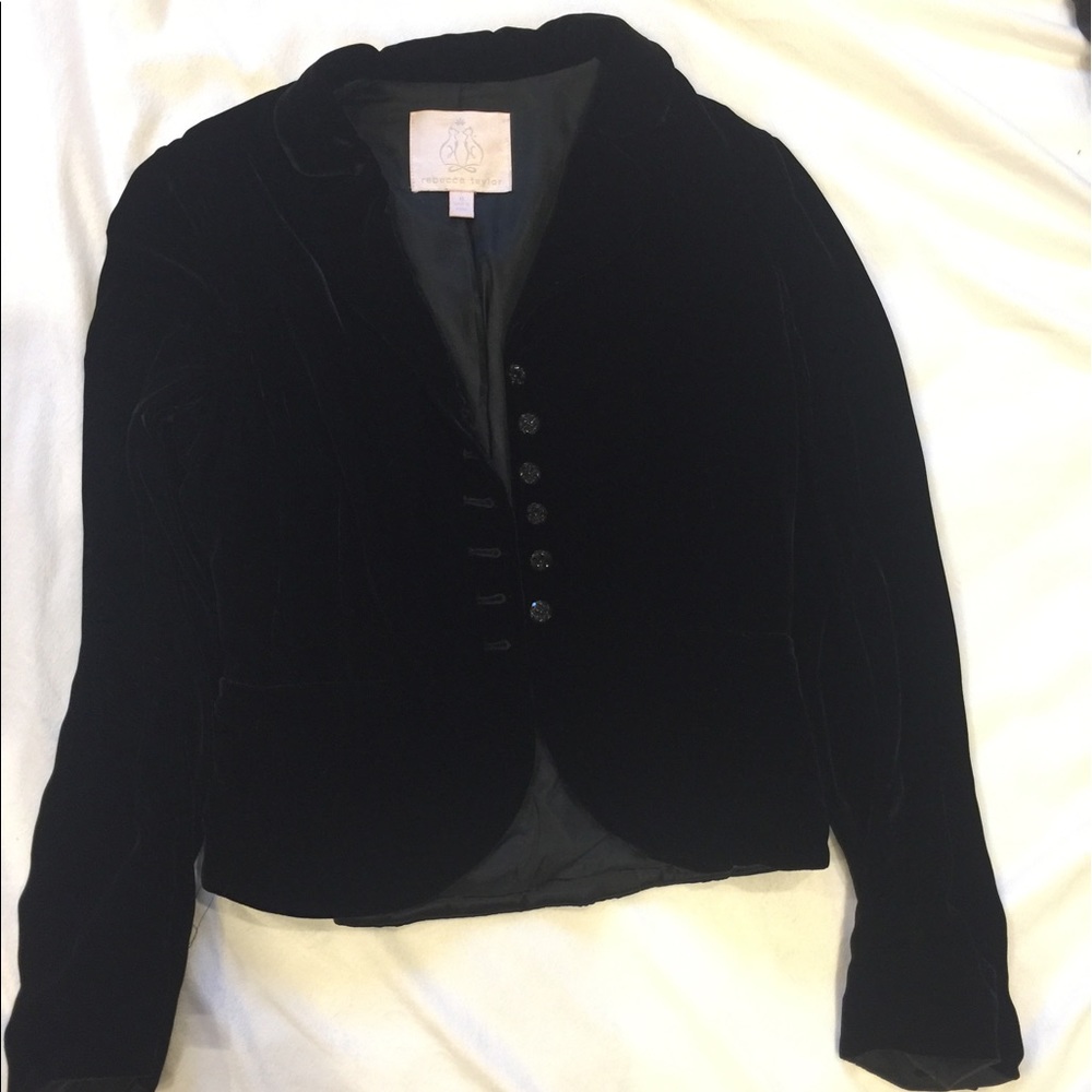 Black velvet blazer