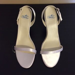 Blue Tux strappy bridal shoes - never worn!
