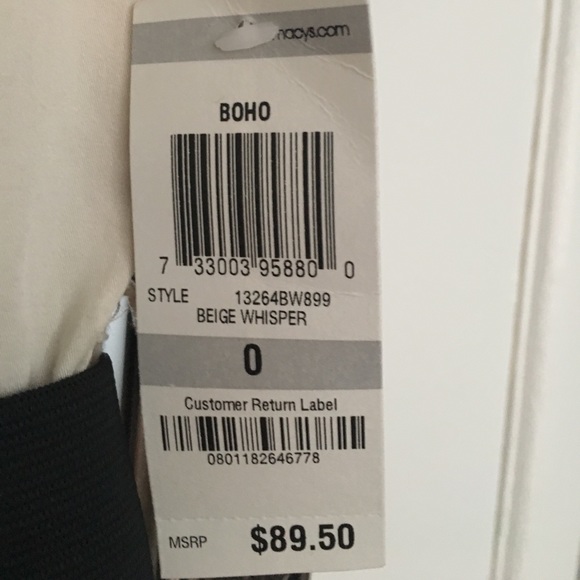 Cream with ruffles fit and flare dress - Picture 2 of 4