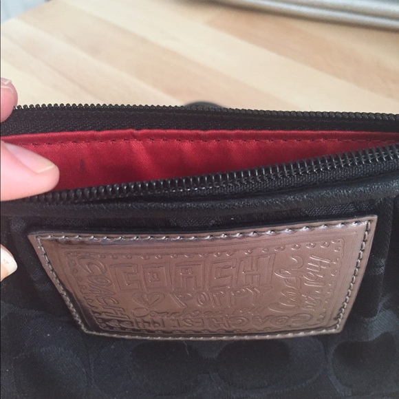 Coach Poppy Black Wristlet - Picture 2 of 2
