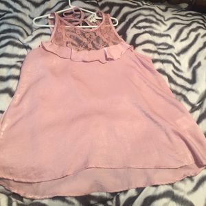 Baby pink silk shirt