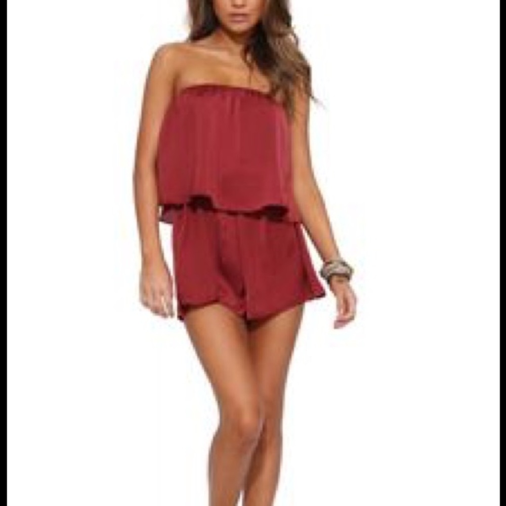 Burgundy romper