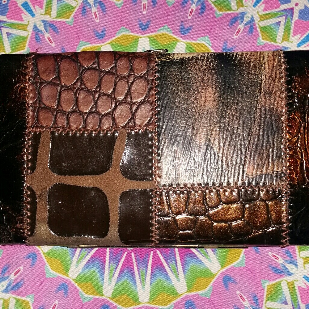 Patterned pleather wallet