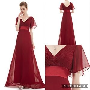 Ever Pretty Women’s Short Sleeve V-Neck Long Gown