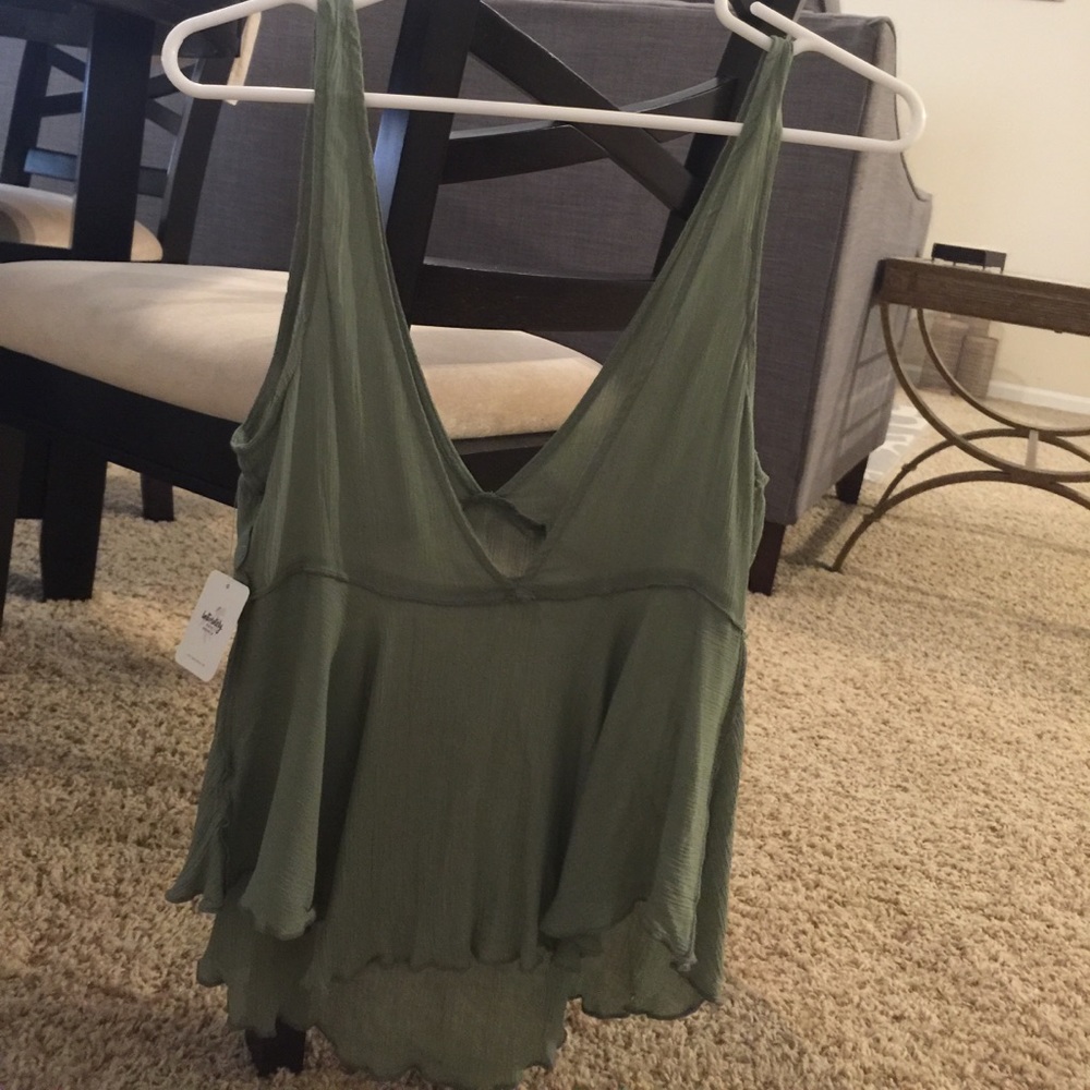 Olive green top