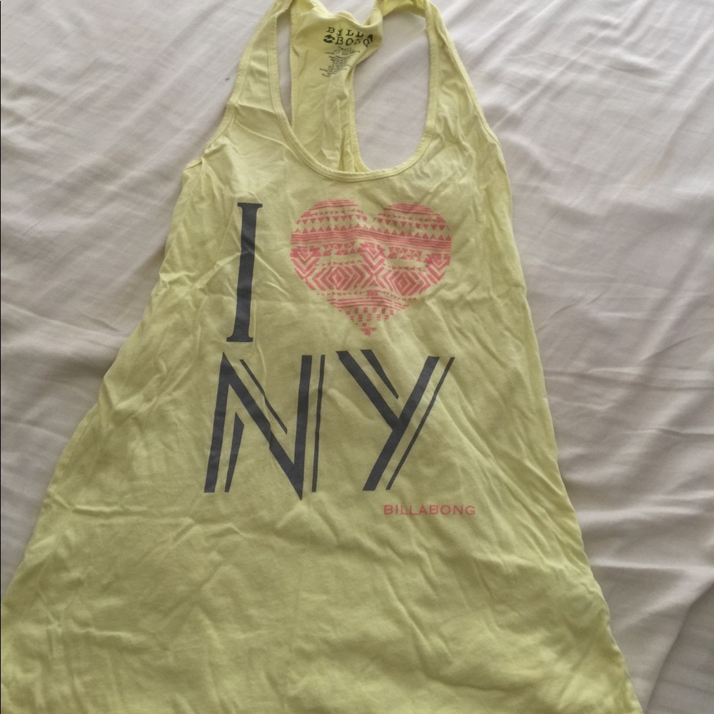 Billabong yellow i love ny tank!