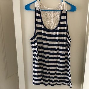 Plus Size Stripped Tank