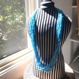 Blue beaded necklace