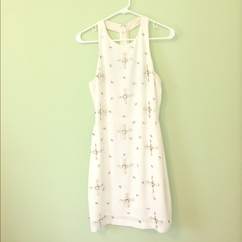White Embellished Fable Party Dress