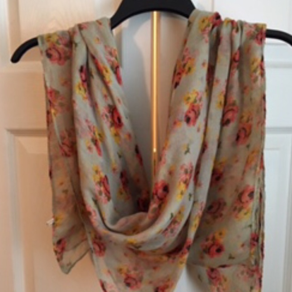 Mint Floral Scarf