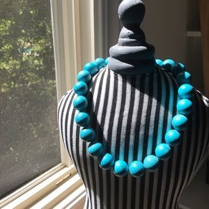 Blue marble necklace