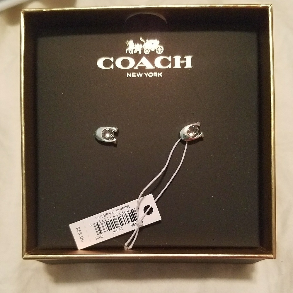 Coach  signature stone stud eearings.