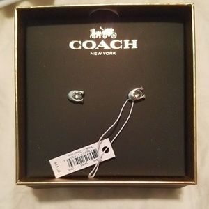 Coach  signature stone stud eearings.