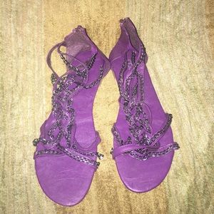 Purple Chain Sandals