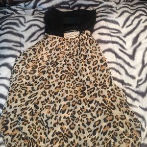 Leopard print maxi dress