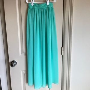 High Waist Chiffon Maxi Skirt American Apparel