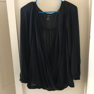 Plus Size Black Blouse