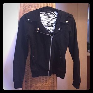 Black cotton motorcycle sweater Size M