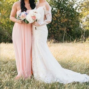 Blush bridesmaid dress