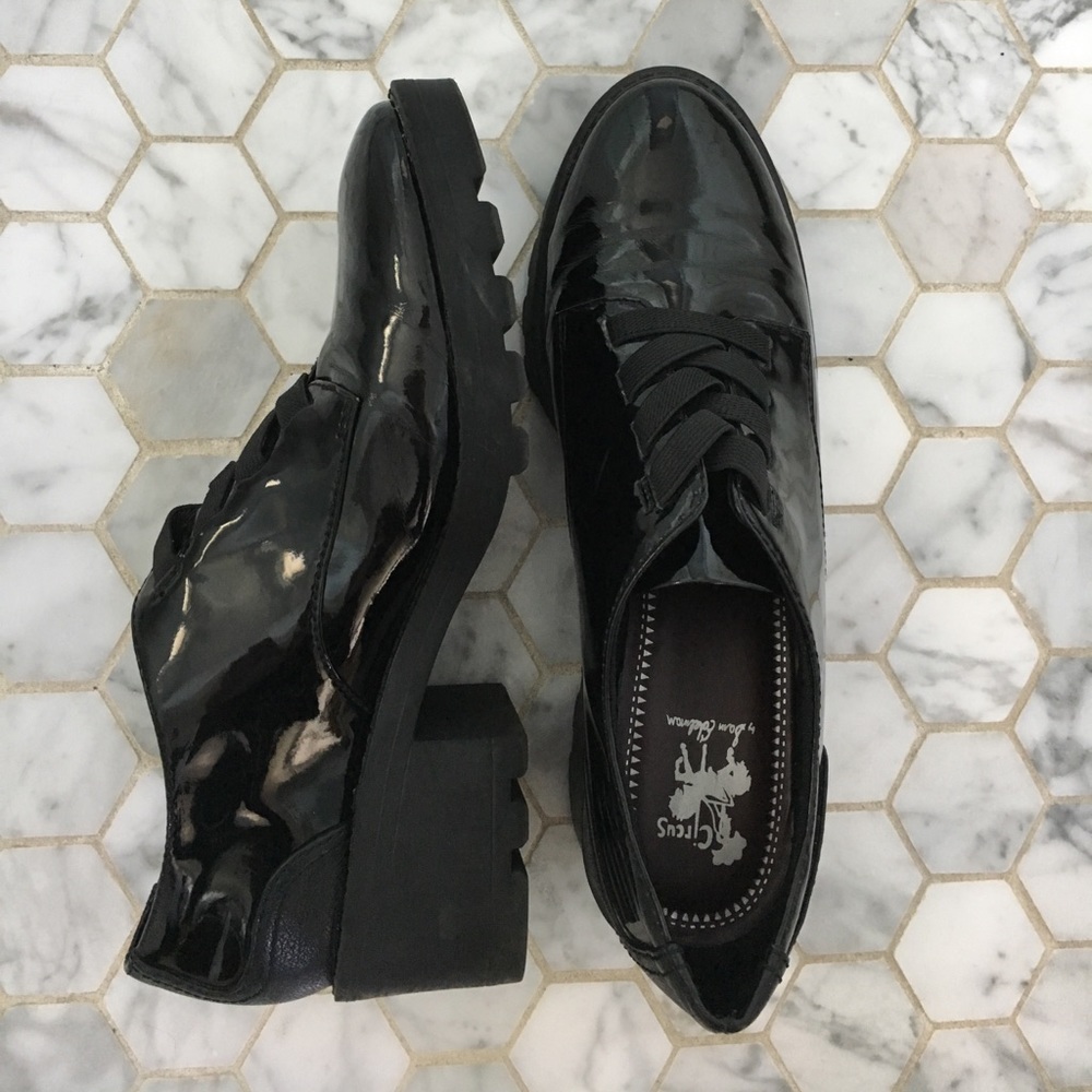 Sam Edelman paten leather oxfords