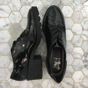 Sam Edelman paten leather oxfords