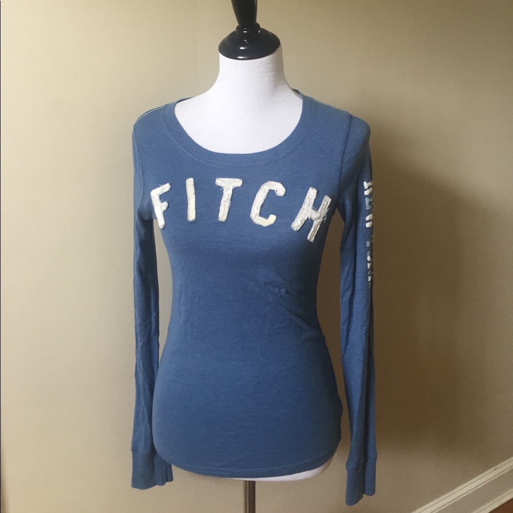 Abercrombie & Fitch Blue Long Sleeve Crew Tee
