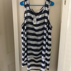 Plus Size Torrid Sheer Stripped Tank